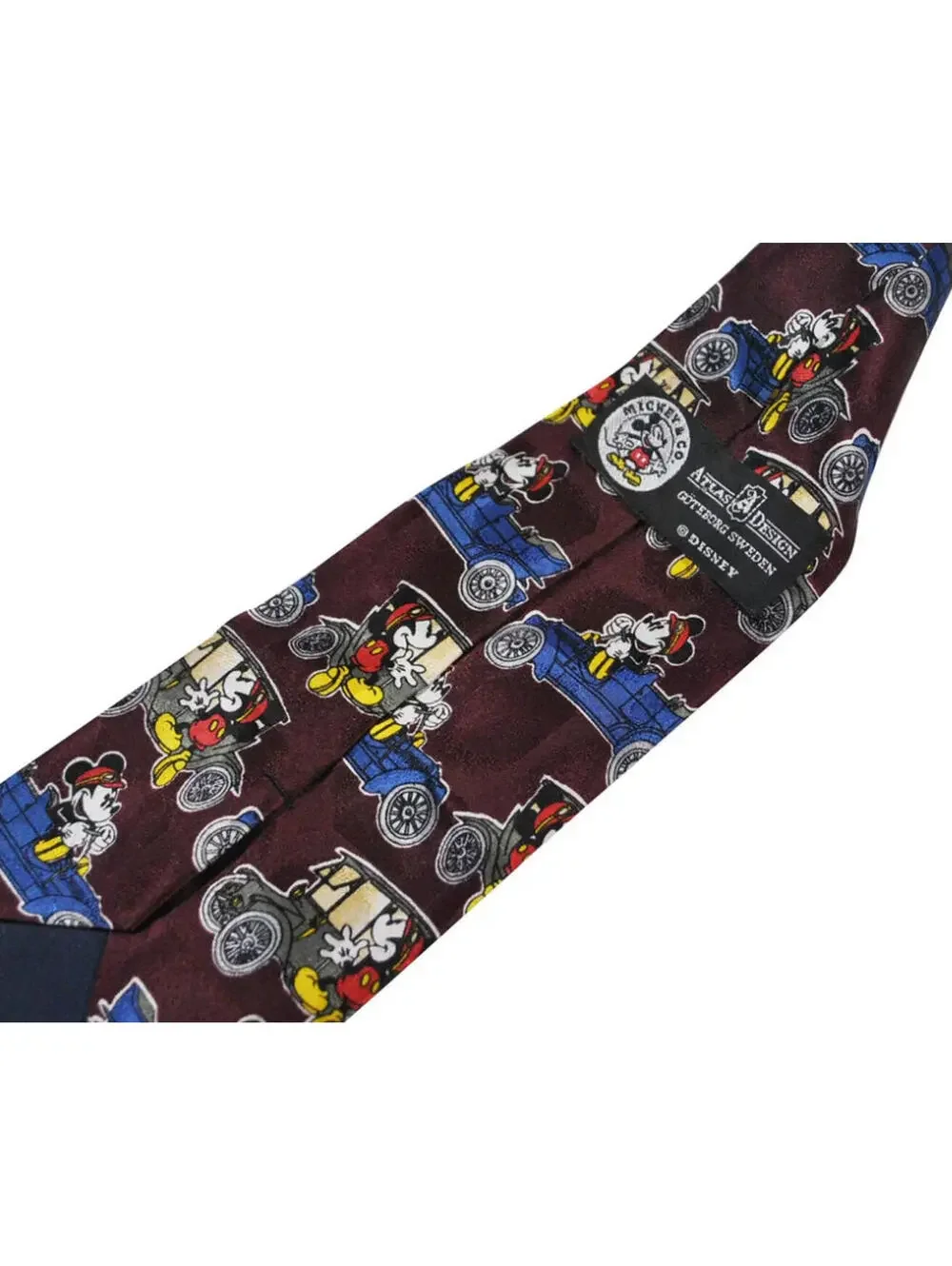 Vintage Mickey Mouse Maroon Disney 90s Mens Tie